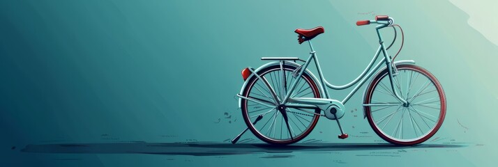 Wall Mural - bicycle vector background with space area for text