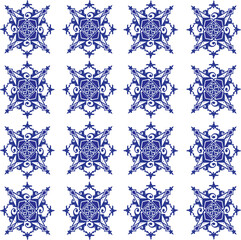 Wall Mural - blue and white creative pattern