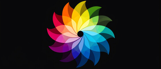 Canvas Print - colorful logo, AI generated