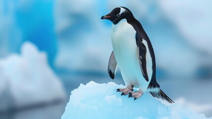 Attractive Nature beauty in penguin colony waddling together