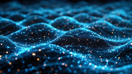 Wall Mural - blue background network background, connecting dots, technology design