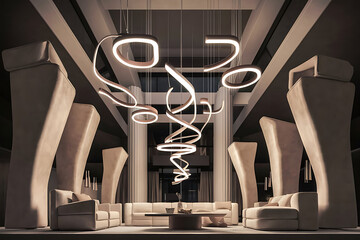 Sticker - high ceilings with dramatic lights