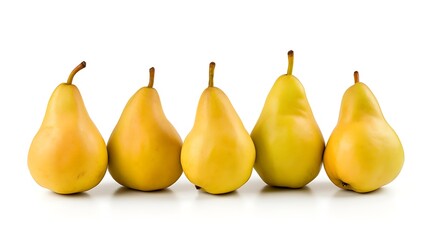 Wall Mural - yellow pear isolated on white background