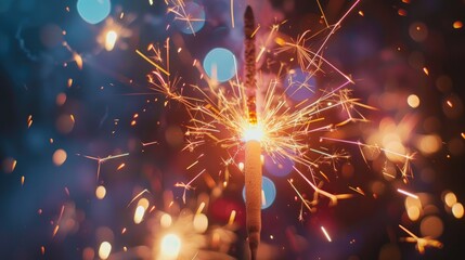 Canvas Print - Celebration with a Fireworks Display