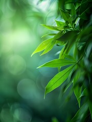 Canvas Print - bamboo leaves