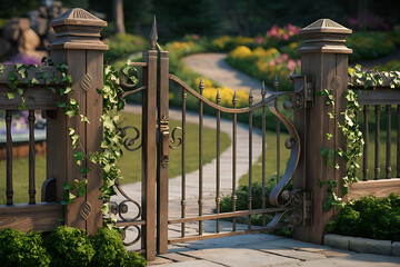 Canvas Print - wrought iron gate