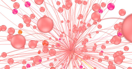 Fototapete - Global network background. Connecting triangles. Globe of the earth. abstract planet in space. 3d rendering