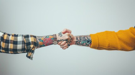 The tattooed handshake