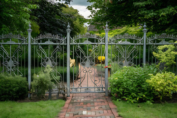 Canvas Print - fence in the garden