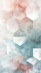 Wall Mural - delicate hexagonal motifs in soft, pastel tones against a subtle, textured background, a serene comp