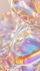 Wall Mural - an abstract texture that looks like the surface of a soap bubble, with a soft, iridescent sheen and 