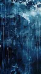 Wall Mural - an abstract background that feels like a digital rainstorm, with streaks of lightning and a dark, br