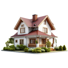 Sticker - House Isolated on transparent background, png, cut out.