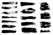 © DesignToonsy - Ink brush strokes, black paint, brushes, lines, grungy. Grunge artistic black paint stokes