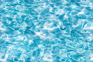 Seamless abstract water surface pattern. Abstract view of clear seamless blue water surface with sunlight reflections creating wavy patterns