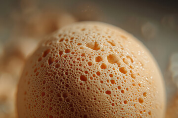 Poster - Detailed shot of a makeup sponge blending concealer under the eye, highlighting the smooth transition,