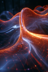 Poster - A graph with a curved line that moves upwards, representing exponential growth,