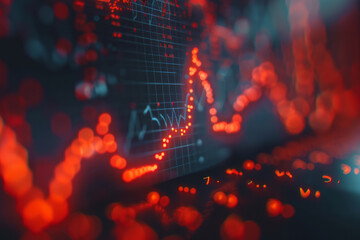 Poster - An animation of a line graph with a steady upward trend, with key points labeled to indicate strategic decisions,