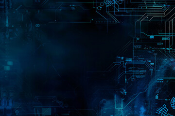 Wall Mural - background of cyber ai cyberspace technology web futuristic background illustration digital design.