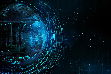background of cyber ai cyberspace technology web futuristic background illustration digital design.