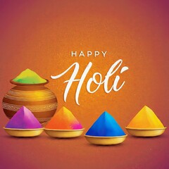 happy Holi festival background design. 