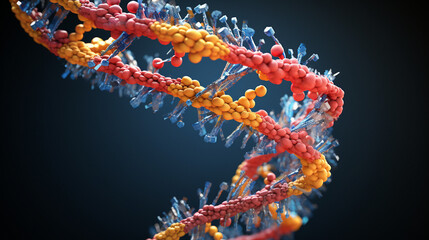 Unraveling the Coronavirus DNA Sequence: Detailed 3D Illustration Revealing the Genetic Blueprint of the Virus