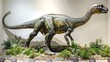 © Stock Source - hyperrealistic fossil of an Apatosaurus with its long neck and tail displayed in a museum