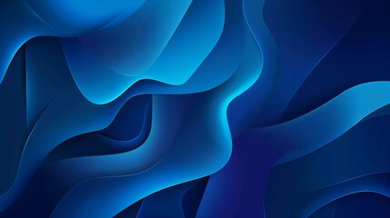 Wall Mural - A vibrant abstract blue vector background, ideal for design use, featuring smooth gradients and flowing geometric shapes that create a sense of movement and depth