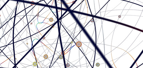 Poster - Global network background. Connecting triangles. Globe of the earth. abstract planet in space. 3d rendering