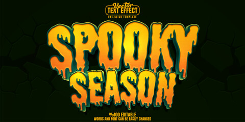 Wall Mural - halloween editable text effect, customizable spooky and scary 3d font style