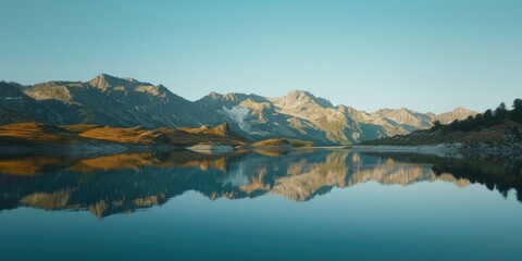 Wall Mural - mountain lake landscape