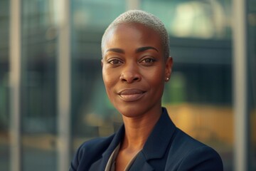 Wall Mural - Woman in black blazer