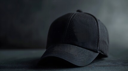 Black cap isolated on background