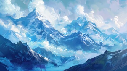 Canvas Print - High mountains