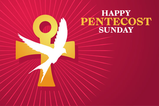 Happy Pentecost Day with dove