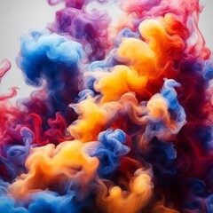 Wall Mural - abstract background with colored smoke