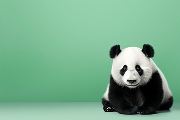 giant panda eating bamboo, generative ai