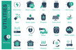 © sobahus surur - Utilities icon set. Electricity, Water supply, Propane, and more. solid icon style. utilities element vector illustration