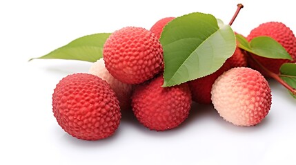 Wall Mural - raspberries isolated on white