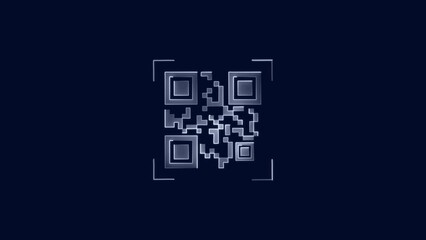 glowing Scan qr code icon.