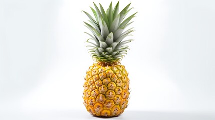 Wall Mural - pineapple on a white
