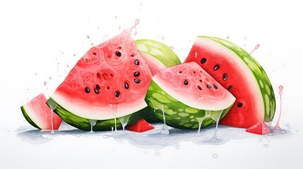 Wall Mural - water melon and watermelon