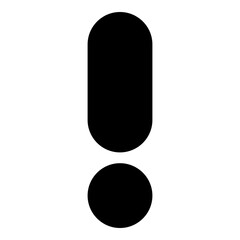 Exclamation Mark Icon for Alerts and Notifications