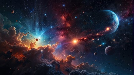 Wall Mural - Dazzling and enchanting universe realistic