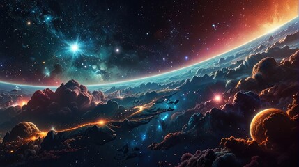 Wall Mural - Dazzling and enchanting universe realistic