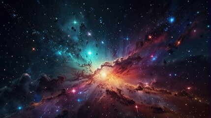 Wall Mural - Dazzling and enchanting universe realistic