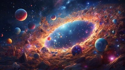 Wall Mural - Dazzling and enchanting universe realistic