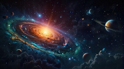 Wall Mural - Dazzling and enchanting universe realistic