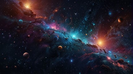 Wall Mural - Dazzling and enchanting universe realistic