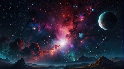 Wall Mural - Dazzling and enchanting universe realistic